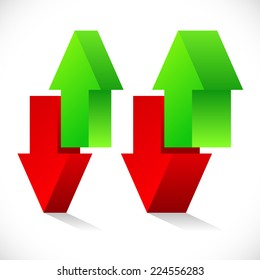 Up down arrow concept. Exchange, raise, lower, stock exchange