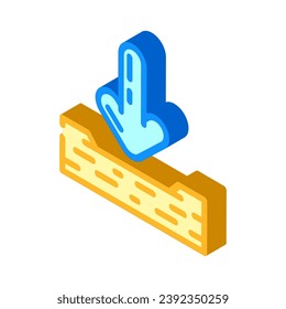 down arrow data loading isometric icon vector. down arrow data loading sign. isolated symbol illustration