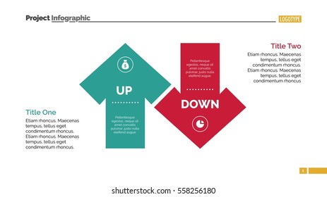Up and Down Arrow Diagram Slide Template