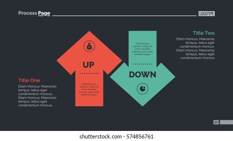 Up and Down Arrow Diagram Slide Template