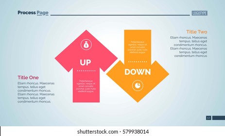 Up and Down Arrow Diagram Slide Template