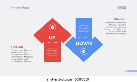 Up and Down Arrow Diagram Slide Template