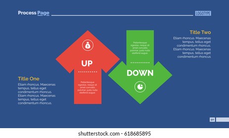 Up and Down Arrow Diagram Slide Template