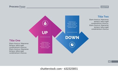 Up and Down Arrow Diagram Slide Template