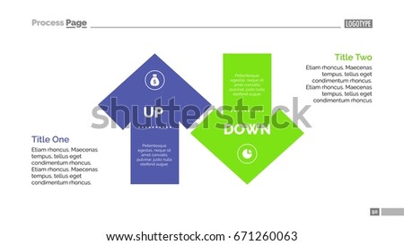Up and Down Arrow Diagram Slide Template