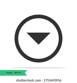 Down Arrow, Download Icon Illustration. Arrow Sign Symbol. Vector Line Icon EPS 10