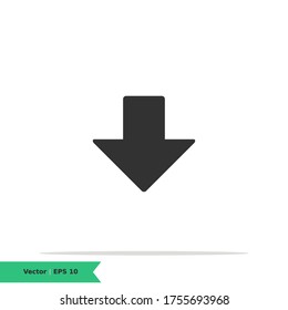 Down Arrow, Download Icon Illustration. Arrow Sign Symbol. Vector Line Icon EPS 10