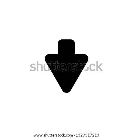 Down Arrow Fill Vector Icon