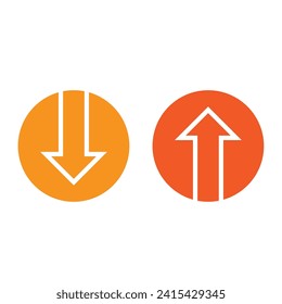 Up and down arrow flat style. Vector illustration icon isolated on white background 8 0 4 2