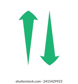 Up and down arrow flat style. Vector illustration icon isolated on white background 3 2 1 1