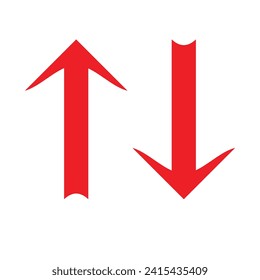 Up and down arrow flat style. Vector illustration icon isolated on white background  7 8 6 0