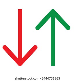 Up and down arrow flat style. Vector illustration icon isolated on white background. up and down arrow vector.