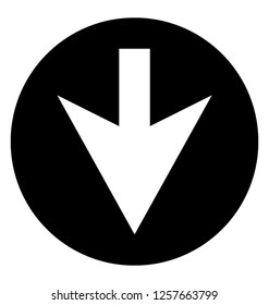 Down arrow glyph icon