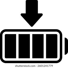 down arrow glyph icon illustration vector
