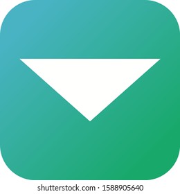 Down Arrow Glyph Vector Icon