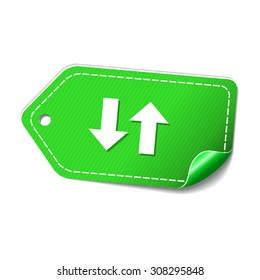 Up Down Arrow Green Vector Icon Design