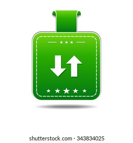 Up Down Arrow Green Vector Icon Design