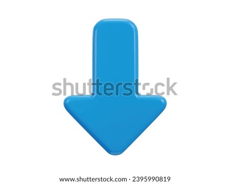 down arrow icon 3d rendering vector illustration