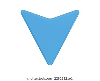 down arrow icon with 3d vector icon illustration transparent element