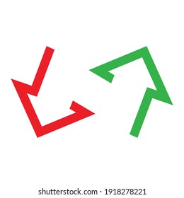 Up And Down Arrow Icon Design Concept