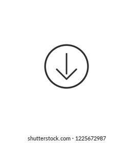 down arrow icon design template. vector eps 10
