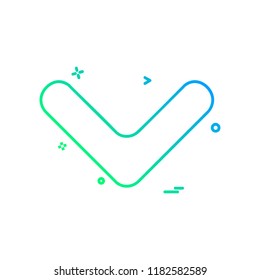 Down arrow icon design vector