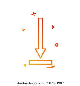 Down arrow icon design vector