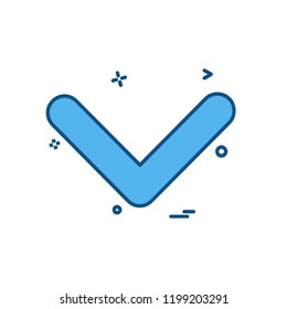 Down arrow icon design vector