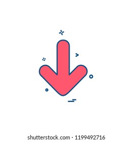 Down arrow icon design vector Down arrow icon design vector