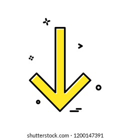 Down arrow icon design vector