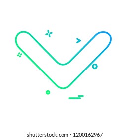 Down arrow icon design vector