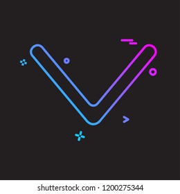 Down arrow icon design vector