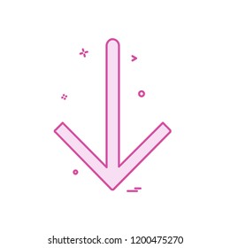 Down arrow icon design vector