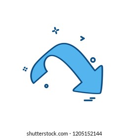 Down arrow icon design vector