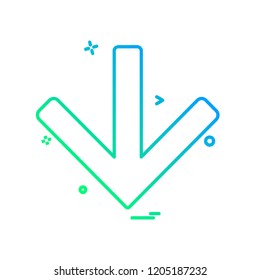Down arrow icon design vector