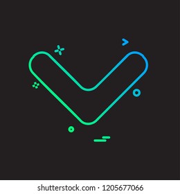 Down arrow icon design vector