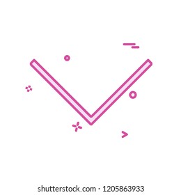 Down arrow icon design vector