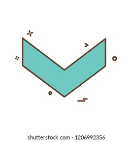 Down arrow icon design vector