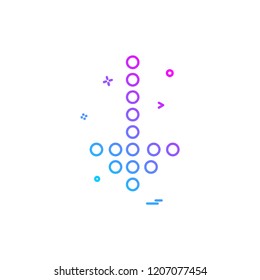 Down arrow icon design vector