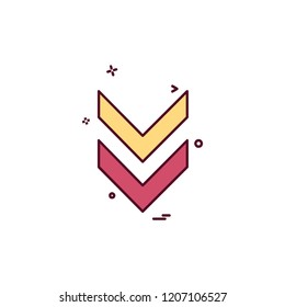 Down arrow icon design vector