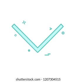 Down arrow icon design vector
