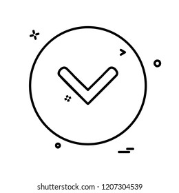 Down arrow icon design vector