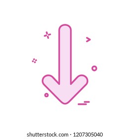 Down arrow icon design vector