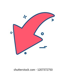 Down arrow icon design vector