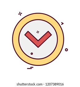 Down arrow icon design vector