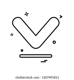 Down arrow icon design vector