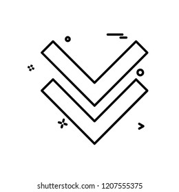 Down arrow icon design vector