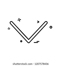Down arrow icon design vector