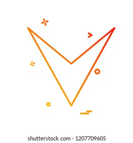 Down arrow icon design vector