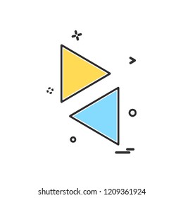 Up down arrow icon design vector